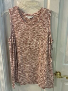 NWT Liverpool Sleeveless Heathered Pink Tank Top SZ M